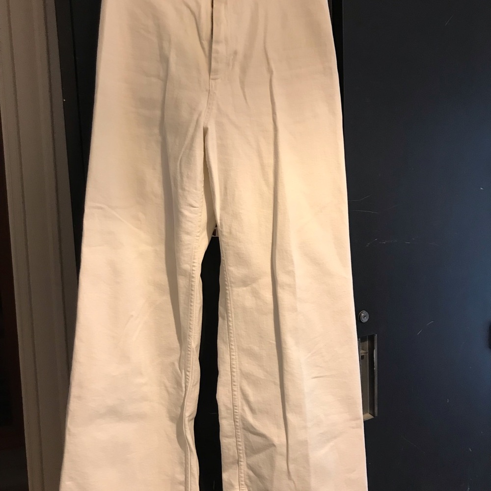 Zara White Marine Straight Pants